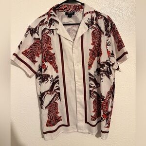 Custom design print dress shirt